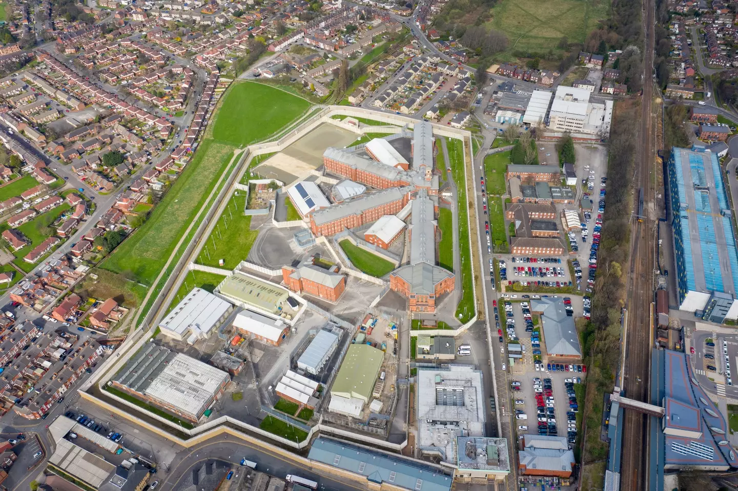 An image of HMP Wakefield taken from above. (Duncan Cuthbertson/ Getty Images)