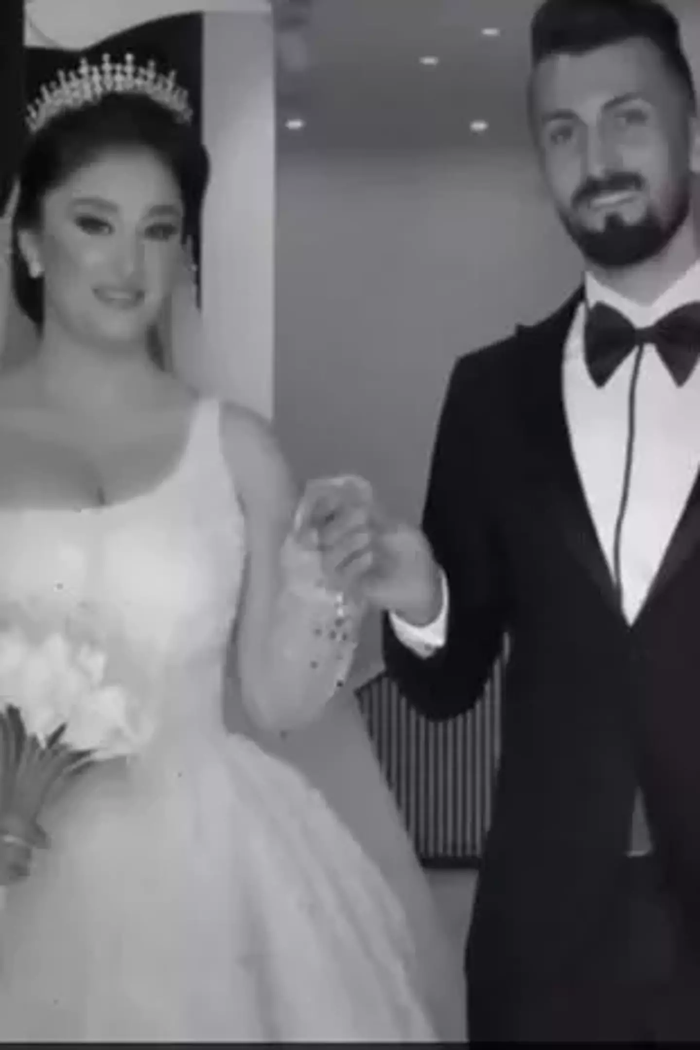 The couple were pictured just before the blaze started.