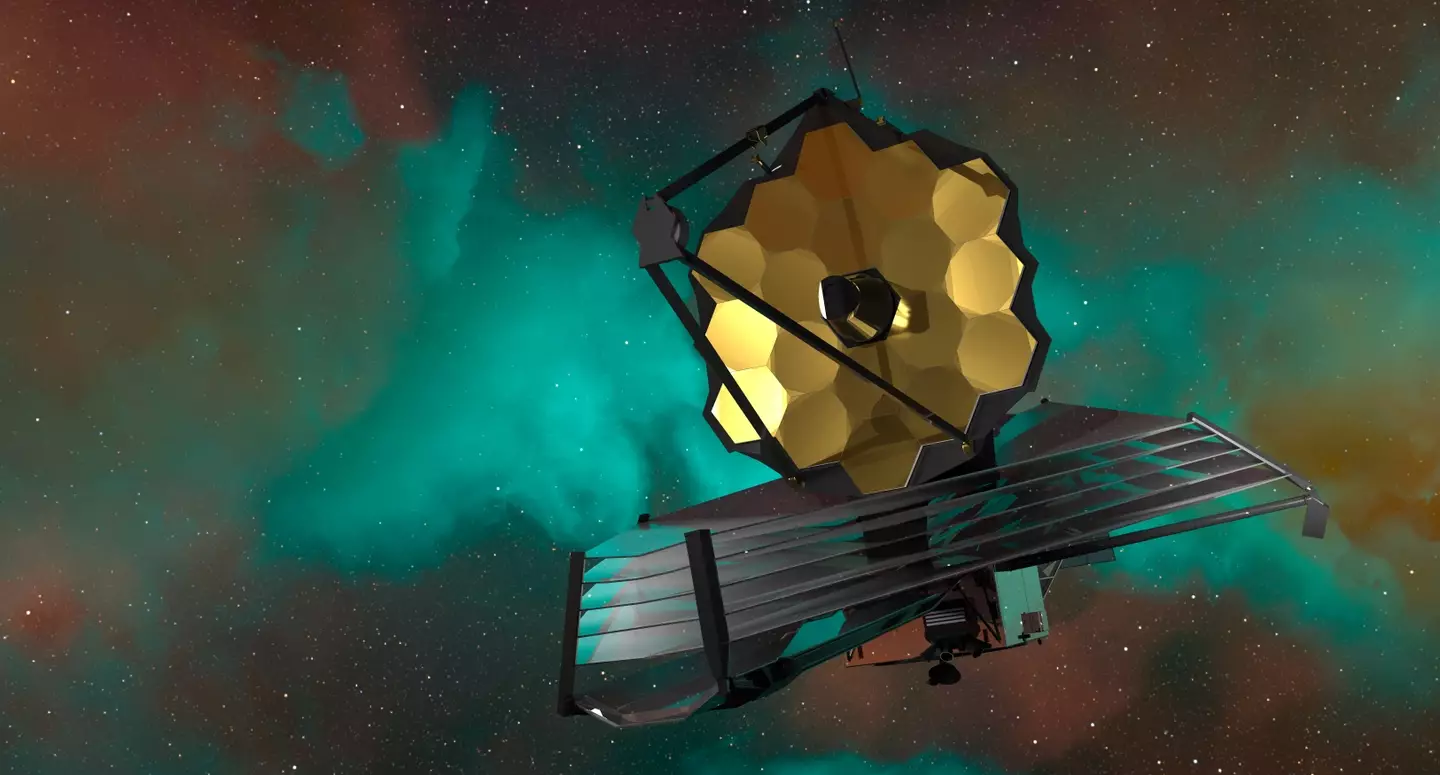 CGI of what the James Webb Space Telescope will look like floating through the cosmos (Getty Stock Images)