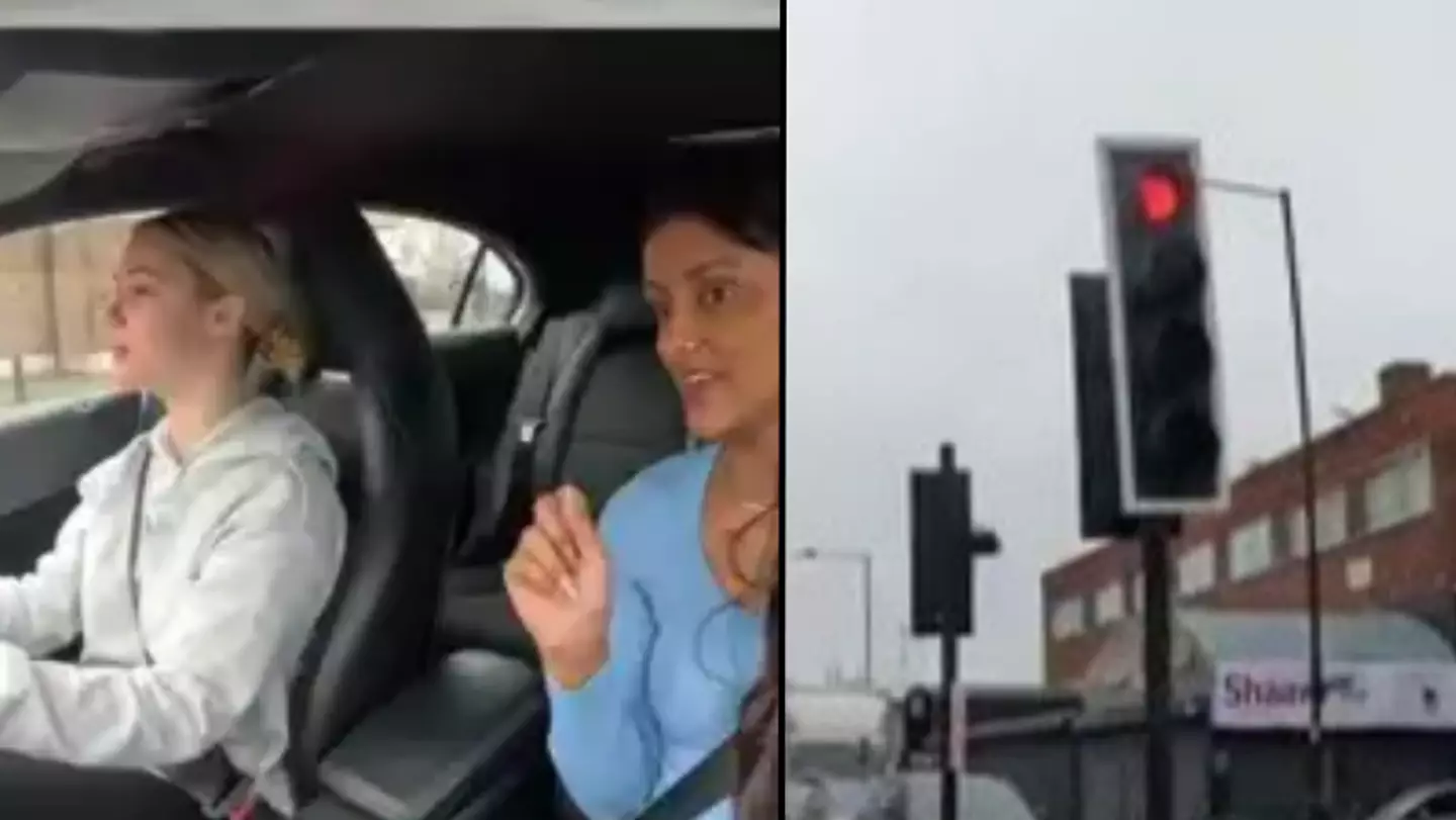 Learner confused after being told to continue at red light