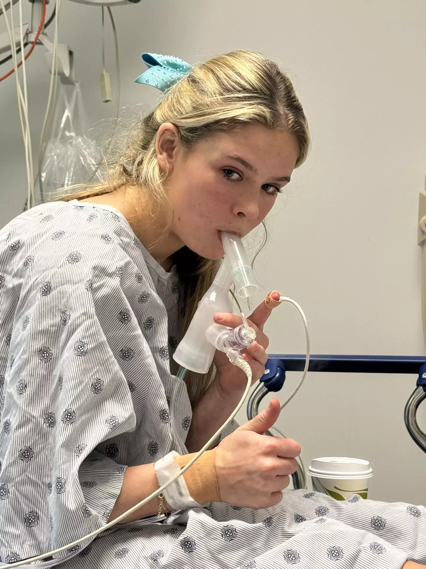 The 17-year-old was diagnosed with bronchiolitis obliterans, also known as 'popcorn lung', and a doctor said she has suffered permanent damage (Kennedy)