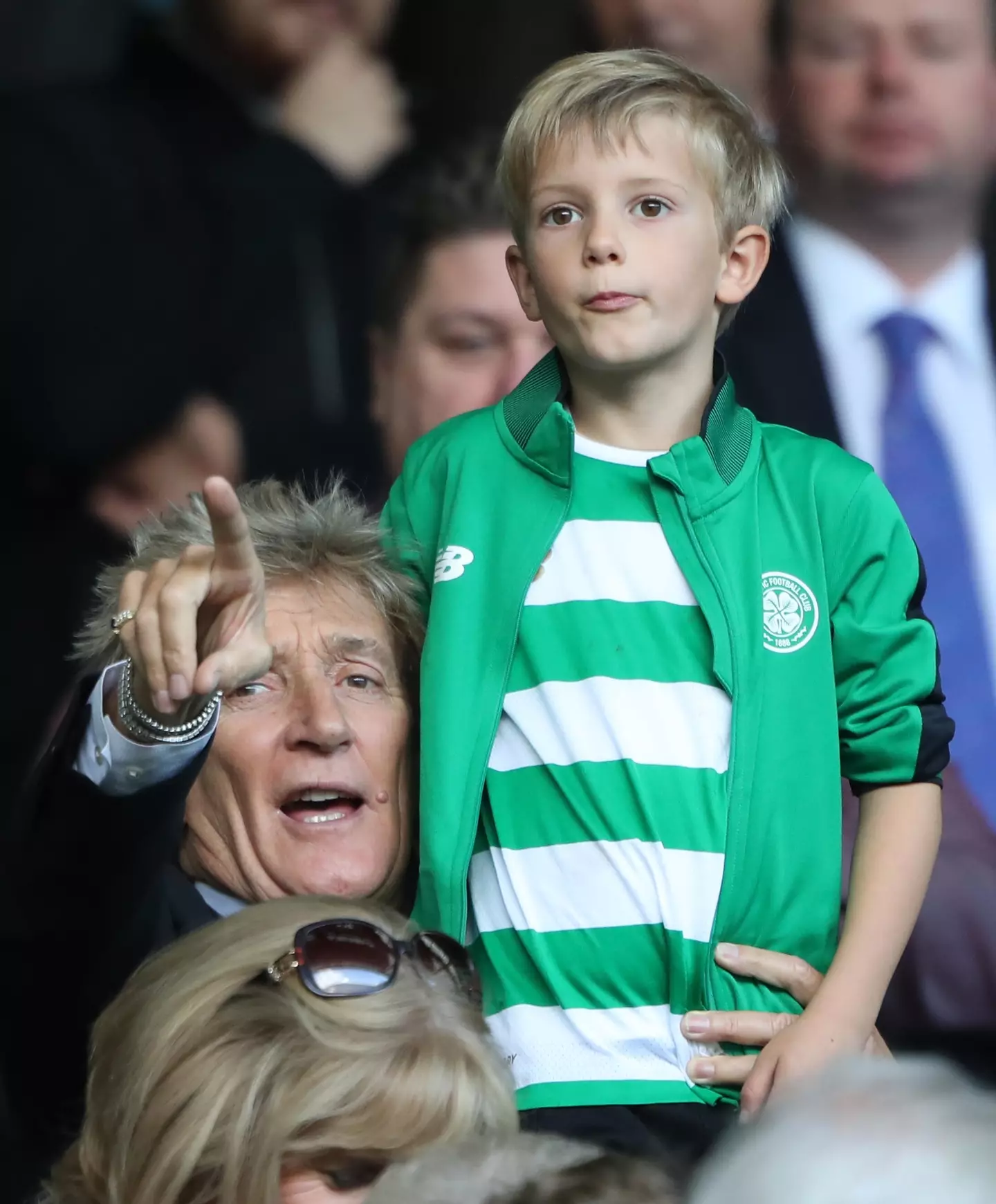 Rod Stewart with son Aiden in 2017.