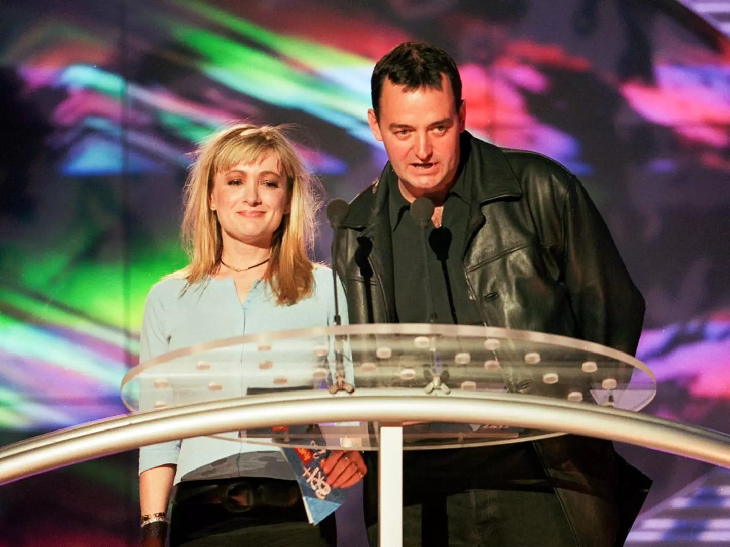 Caroline Aherne and Craig Cash photographed together in 2000. (JMEnternational/Getty Images)
