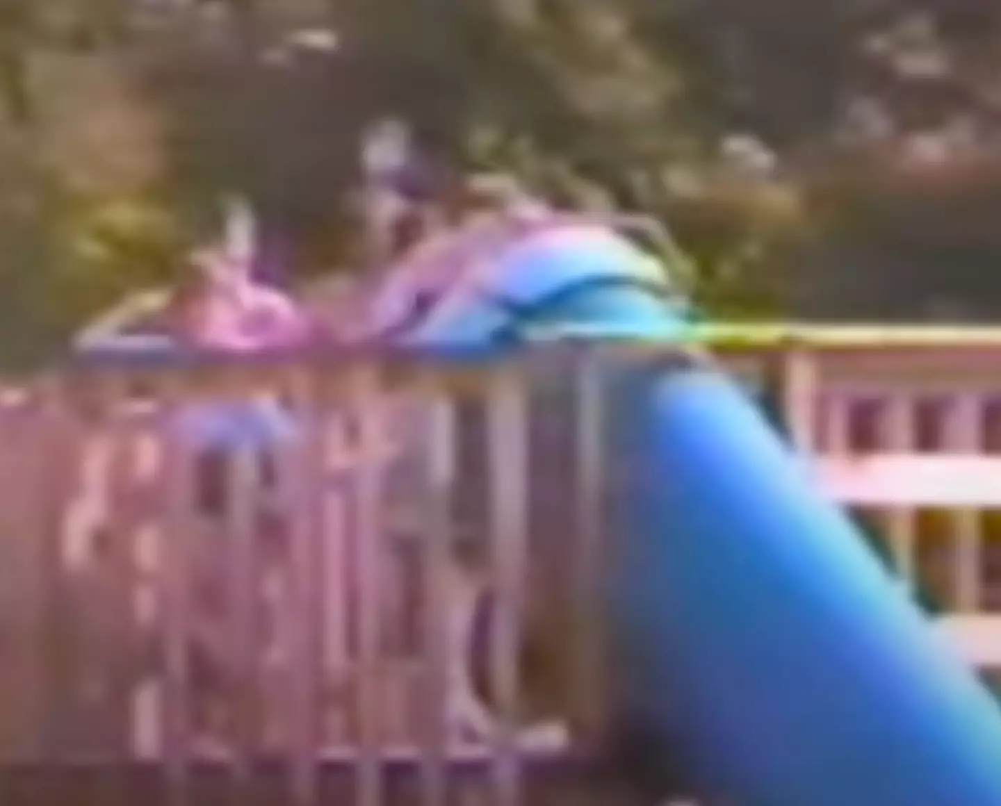 The danger of the ride didn't stop teenagers from giving it a go.