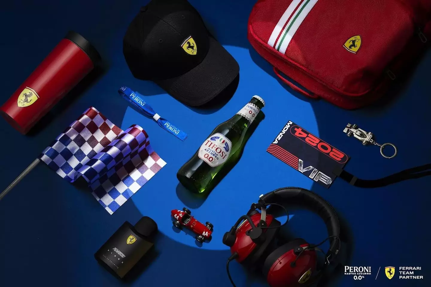 The advert for Peroni and Ferrari.