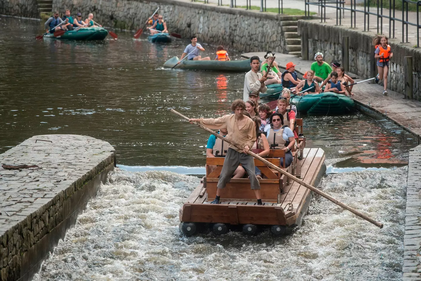 Tourists can enjoy a spot of fun on the river.