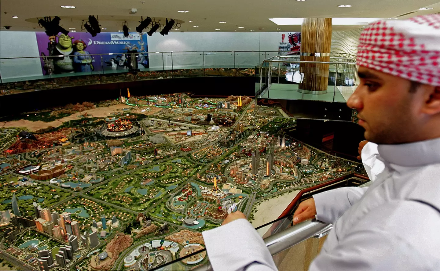 A scale model of Dubailand in 2008.