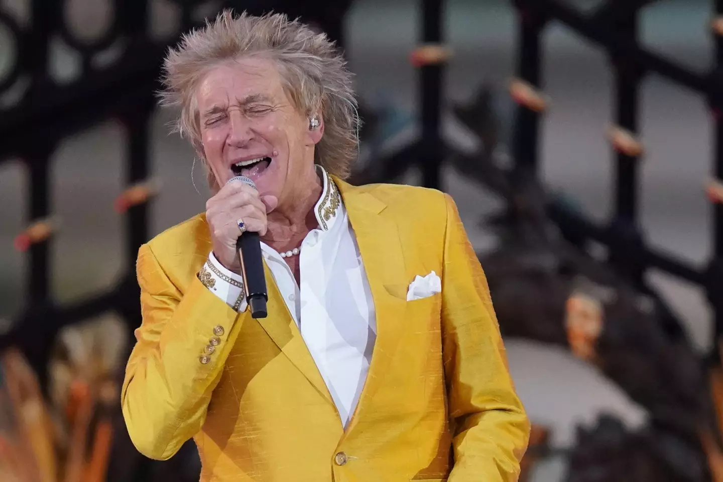 Rod Stewart performing earlier this year.