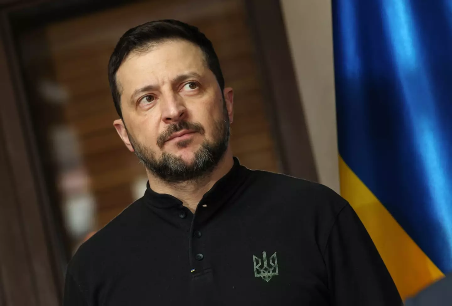 The President of Ukraine often wears militaristic style clothing, a reminder that his country is at war (Sean Gallup/Getty Images)