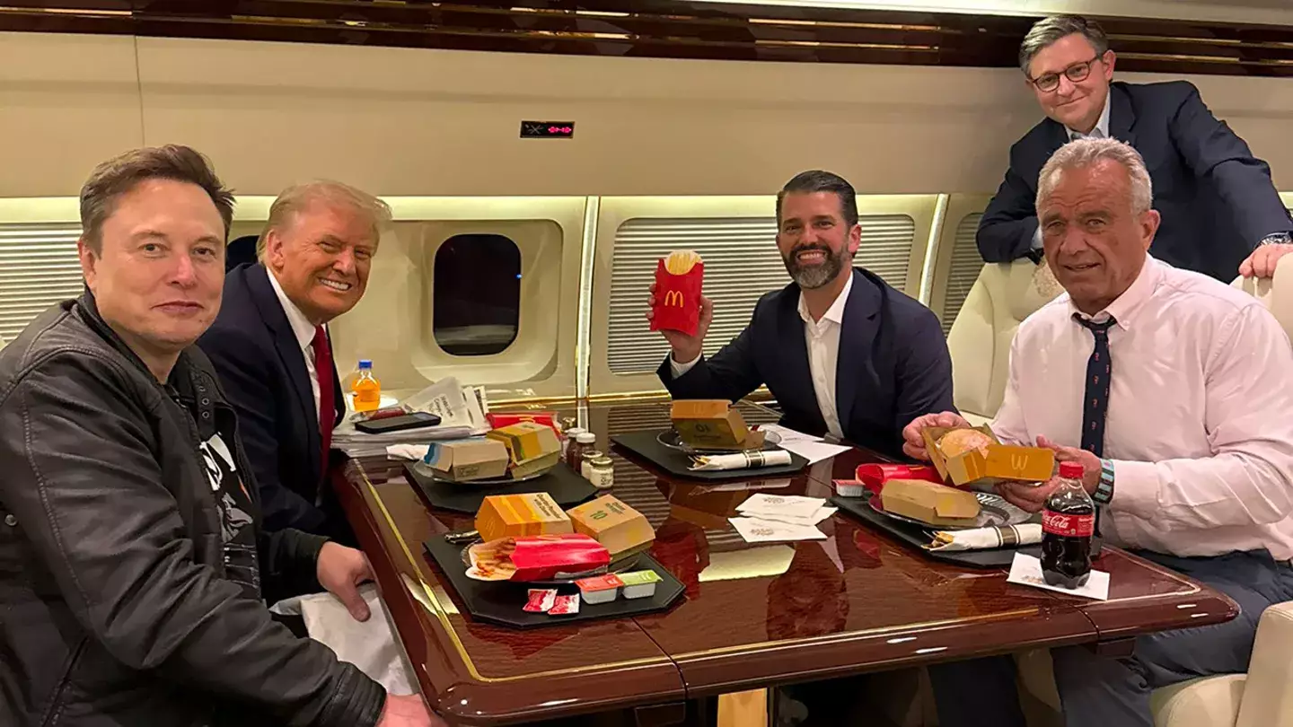 Trump is known to love a McDonald's (Donald Trump Jr./X)