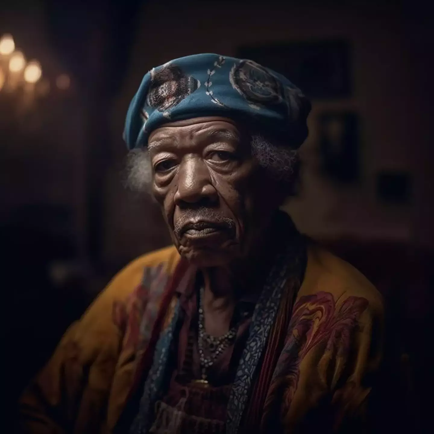 Jimi Hendrix if he were alive today according to AI.