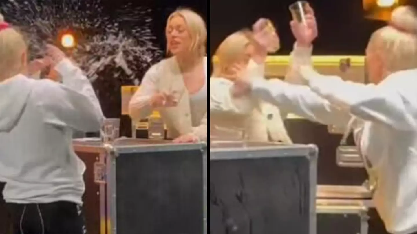 Elle Brooke comes to blows with rival in explosive face-off after throwing glass of water in face