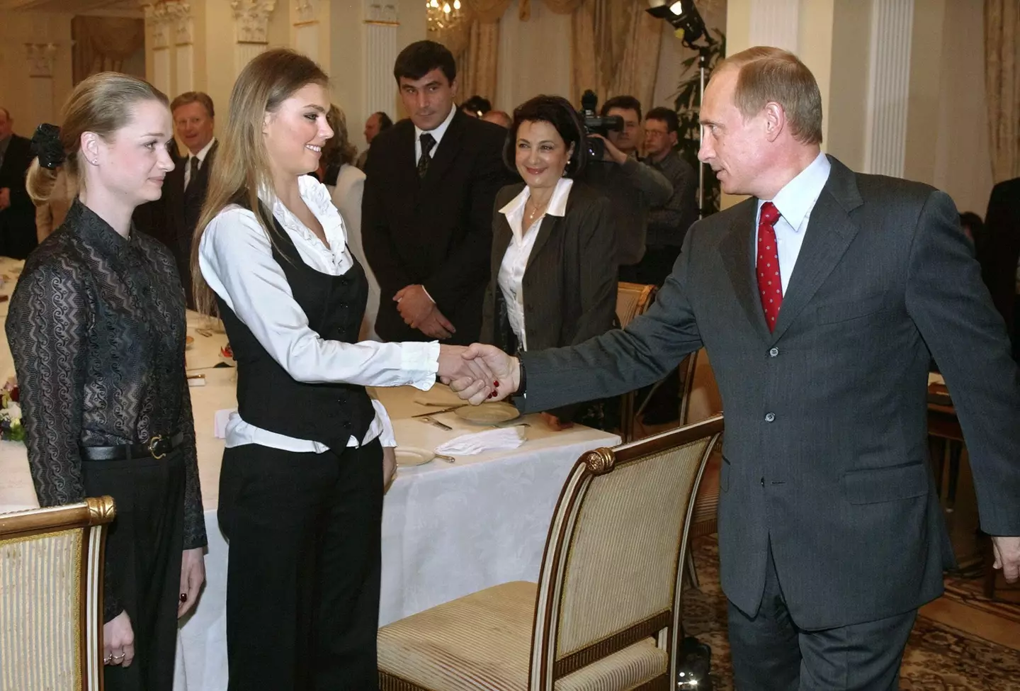 Alina Kabaeva meeting Putin in 2004.