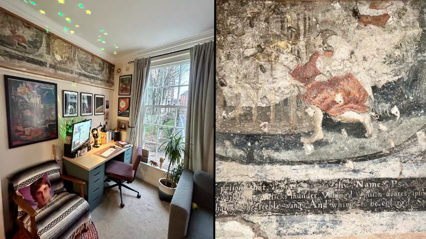 Lad discovers ‘bonkers’ 400-year-old mural in his flat
