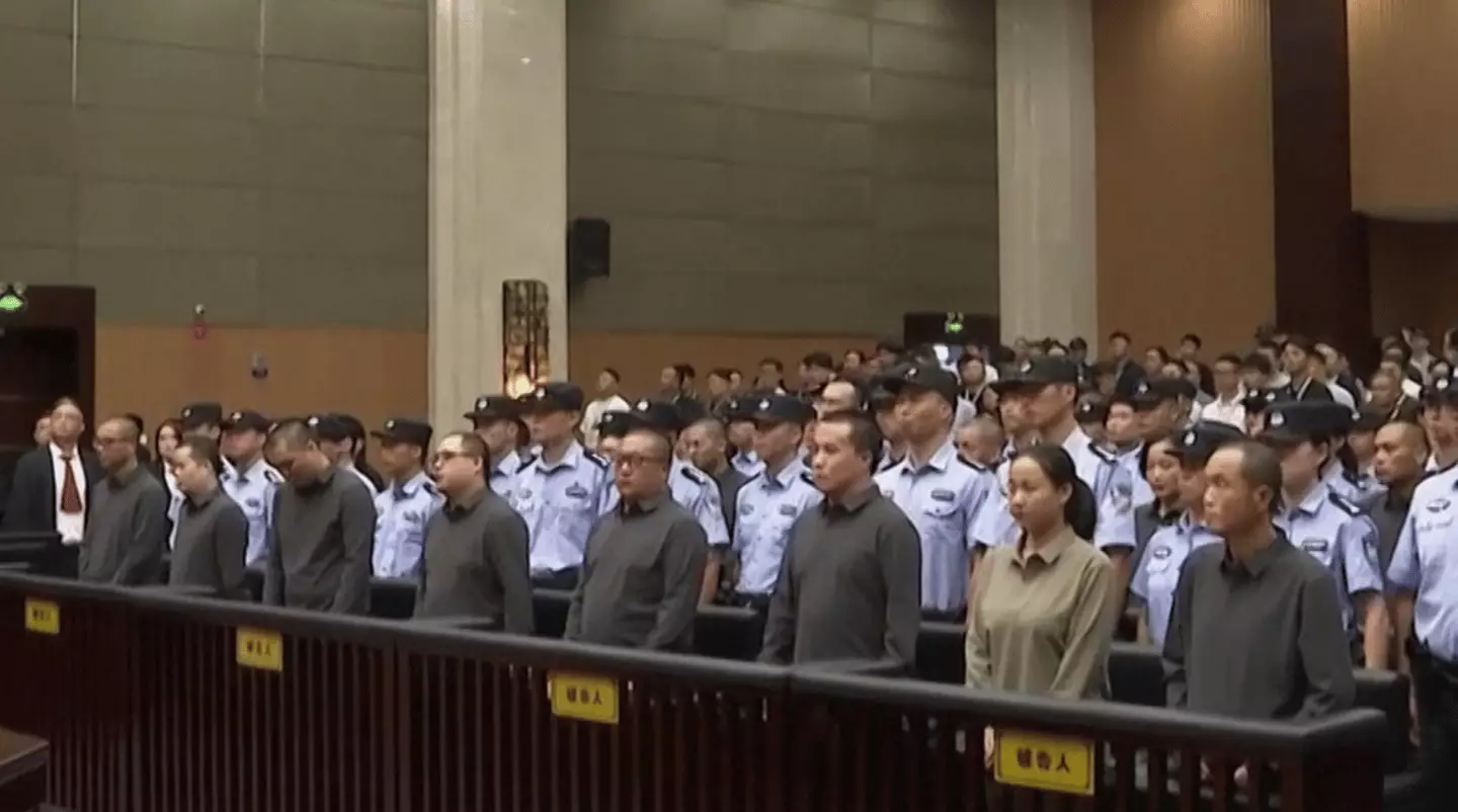 The execution is part of a wider clampdown on scam centres run on the Myanmar border (CCTV/AP)