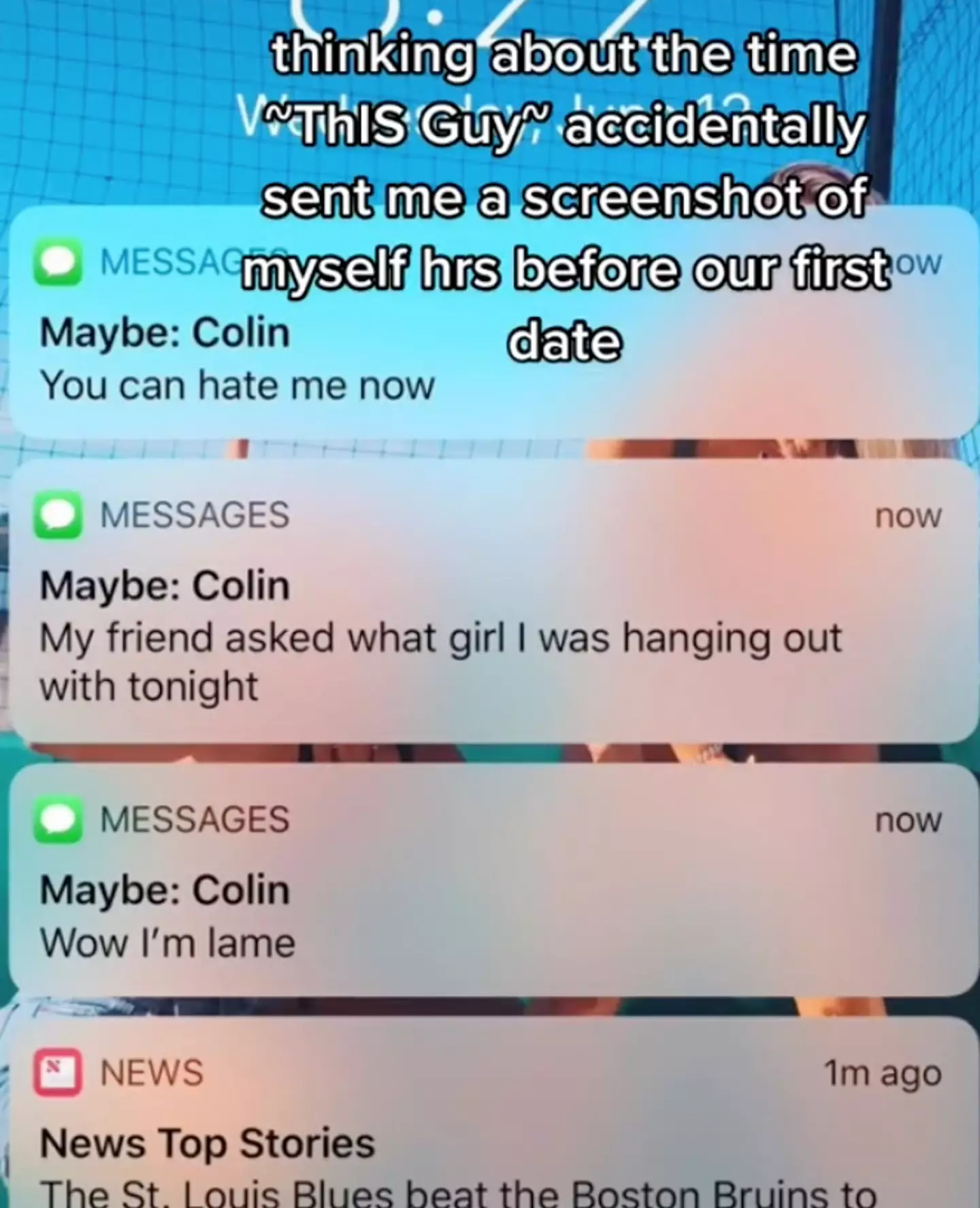 Colin ended his trilogy of texts with a defeated: "You can hate me now."