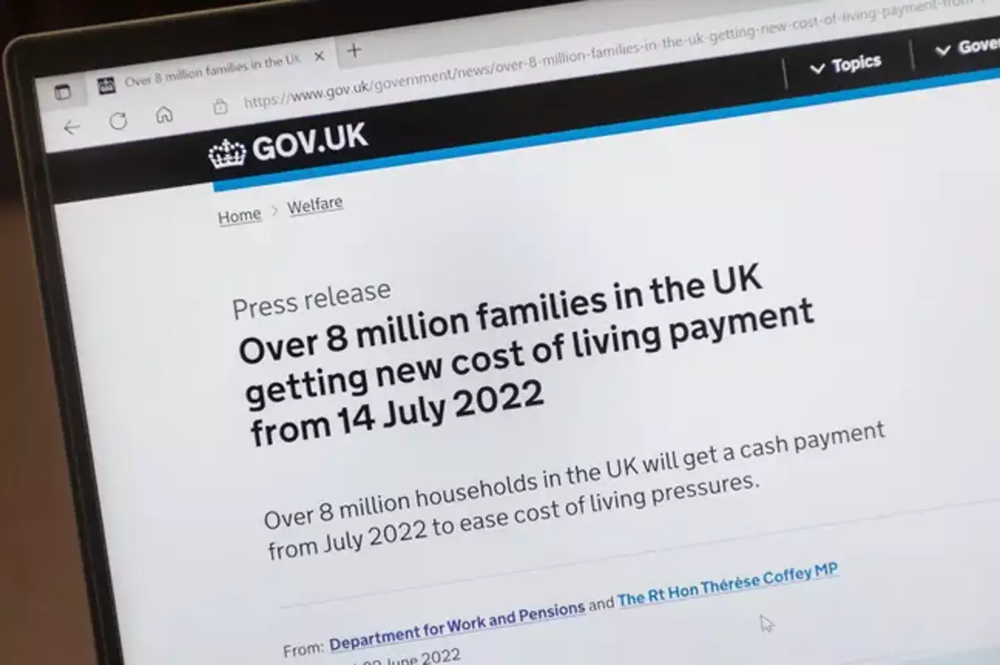 Millions of households will get the second instalment of the cost of living payment soon.