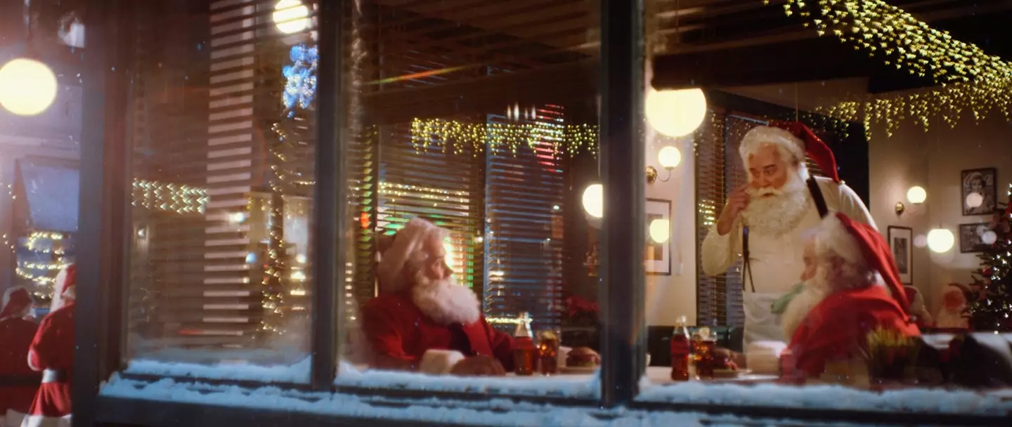The advert sees people channel their 'inner Santa'.