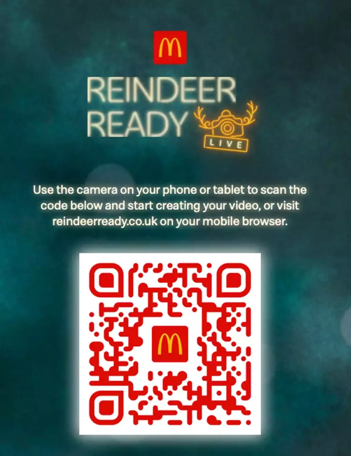 Scan the code and get ready to see reindeer (McDonald's)