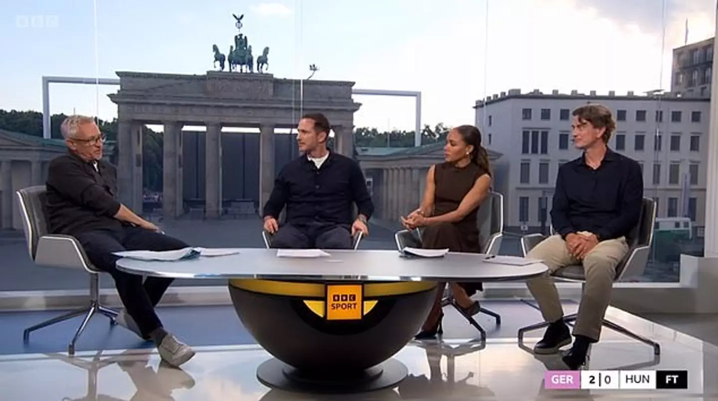 Lineker dropped his savage joke about Lampard's hair. (BBC)