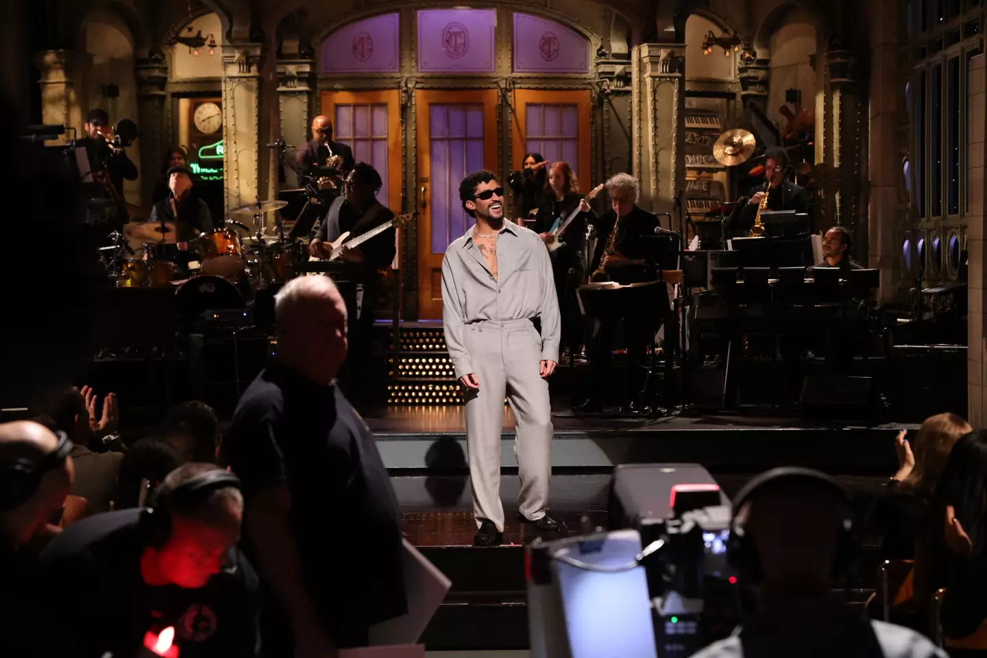 Bad Bunny poked fun at the reaction to him getting the Super Bowl half time show (Will Heath/NBC via Getty Images)