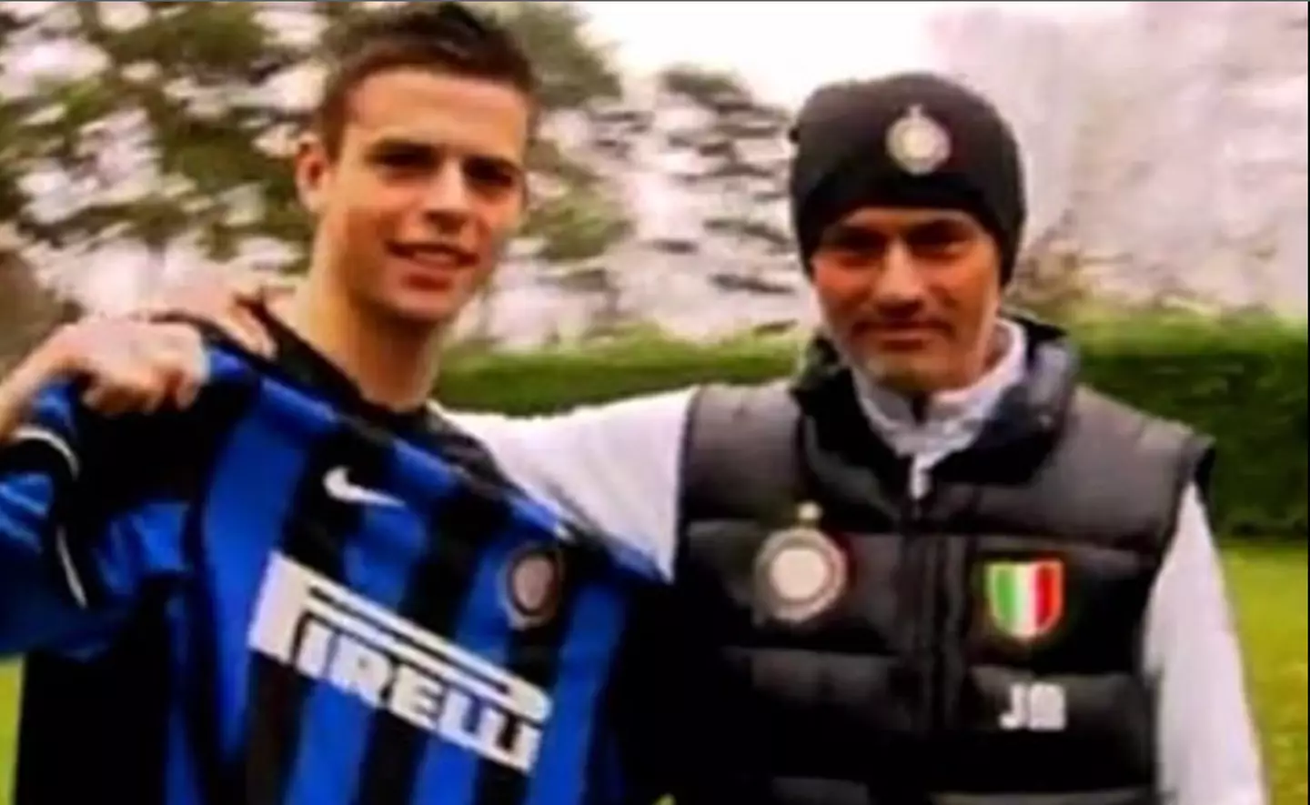 Greenhalgh with then Inter boss Jose Mourinho.