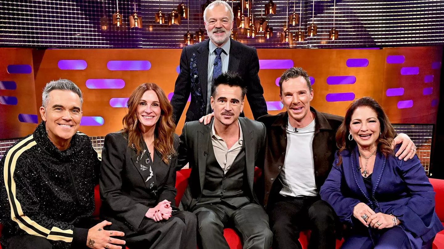 Robbie Williams made a widely talked about entrance on the show (BBC)