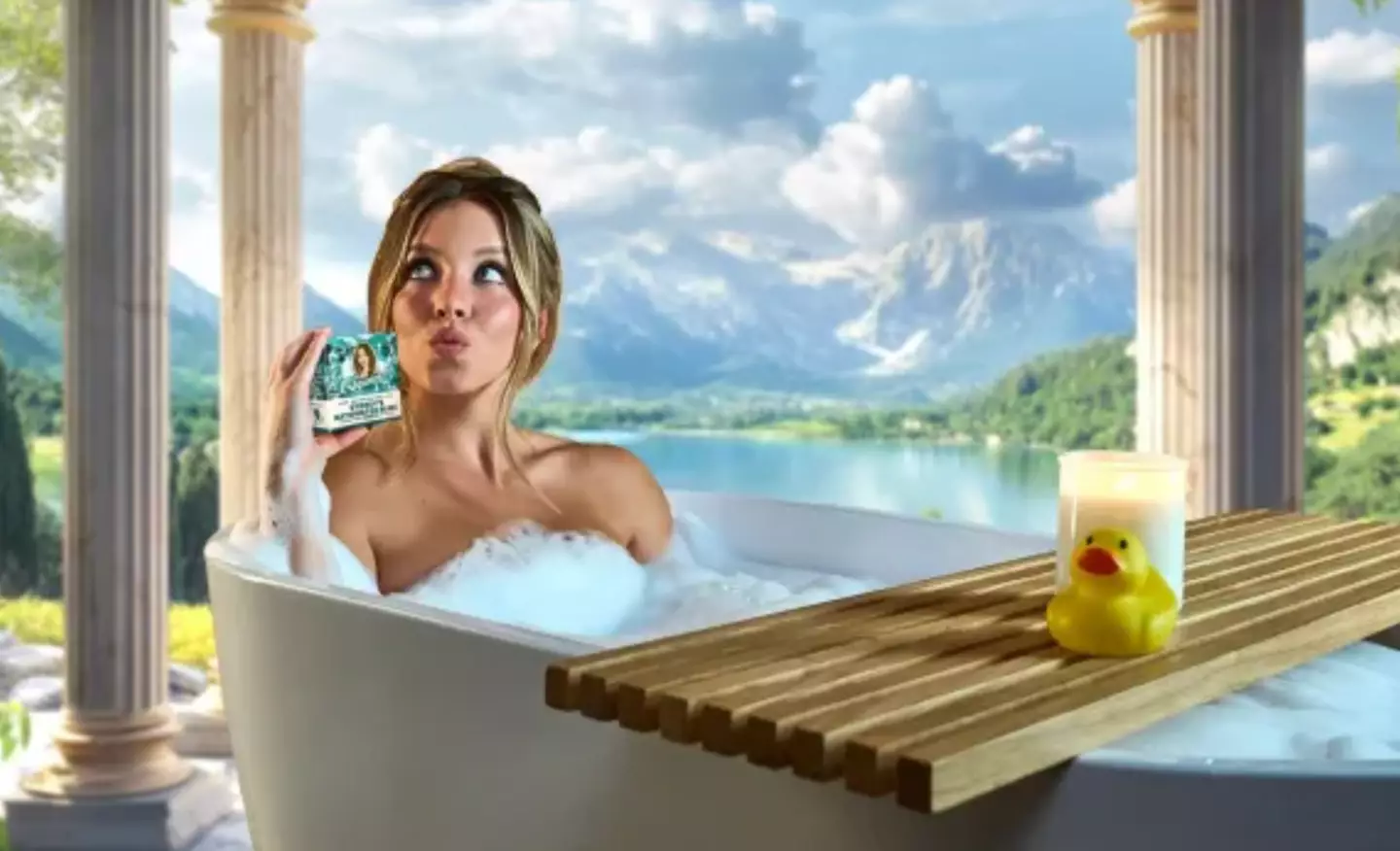 The bars of soap are made with her bathwater. (Dr. Squatch)