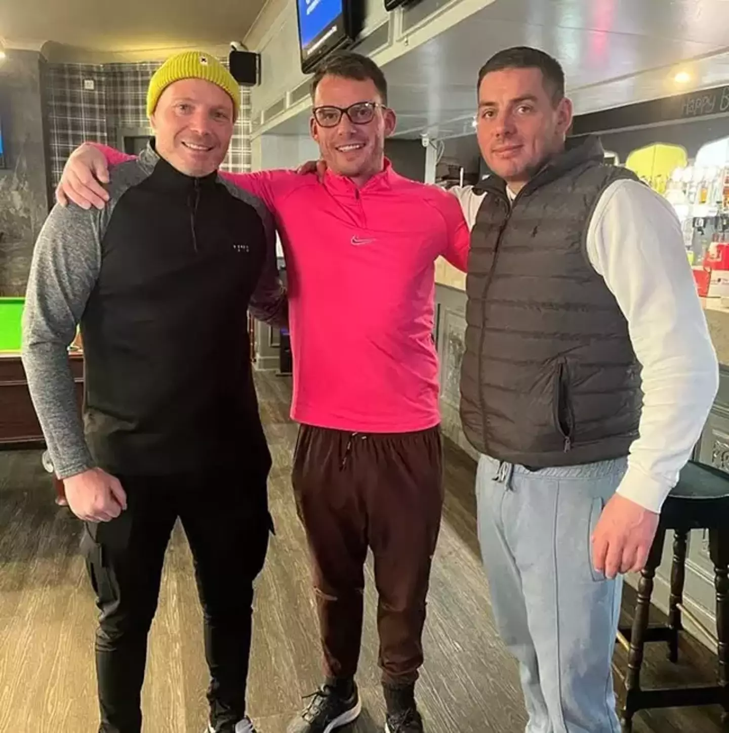 Marc Webley (pictured centre) was shot dead last night (31 December).