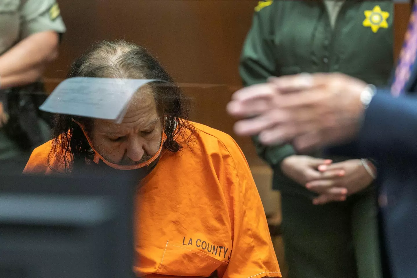 Ron Jeremy at an arraignment hearing in 2020.