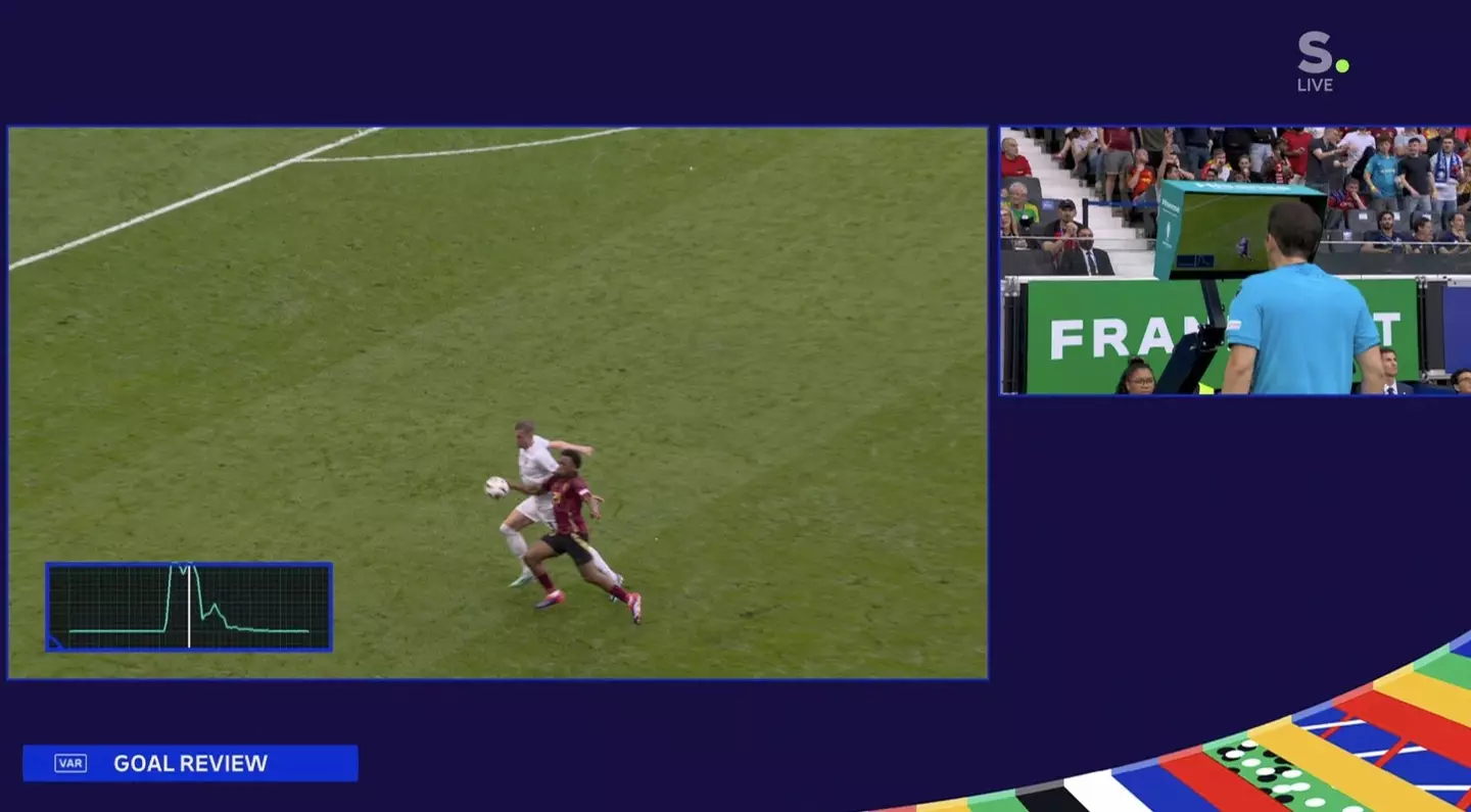 The snickometer has made an appearance during the 2024 Euros. (ITV)