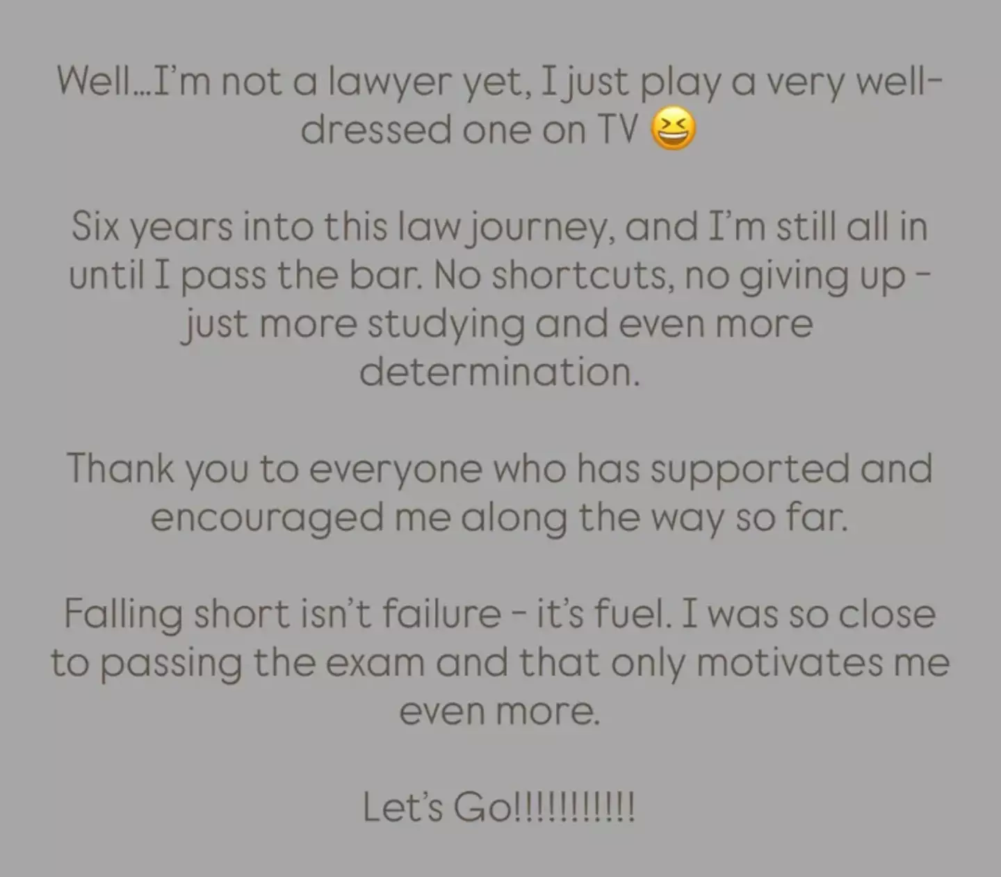 Kardashian didn't pass the first time, but it sounds like she'll have another go (Instagram/@kimkardashian)