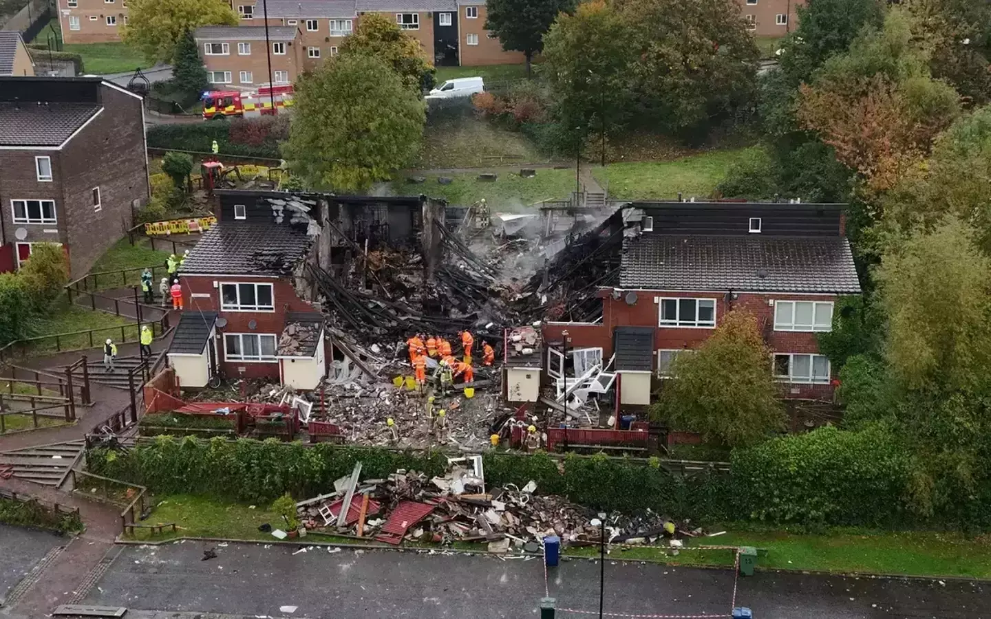 Two people died and six more were injured in the house explosion (PA)