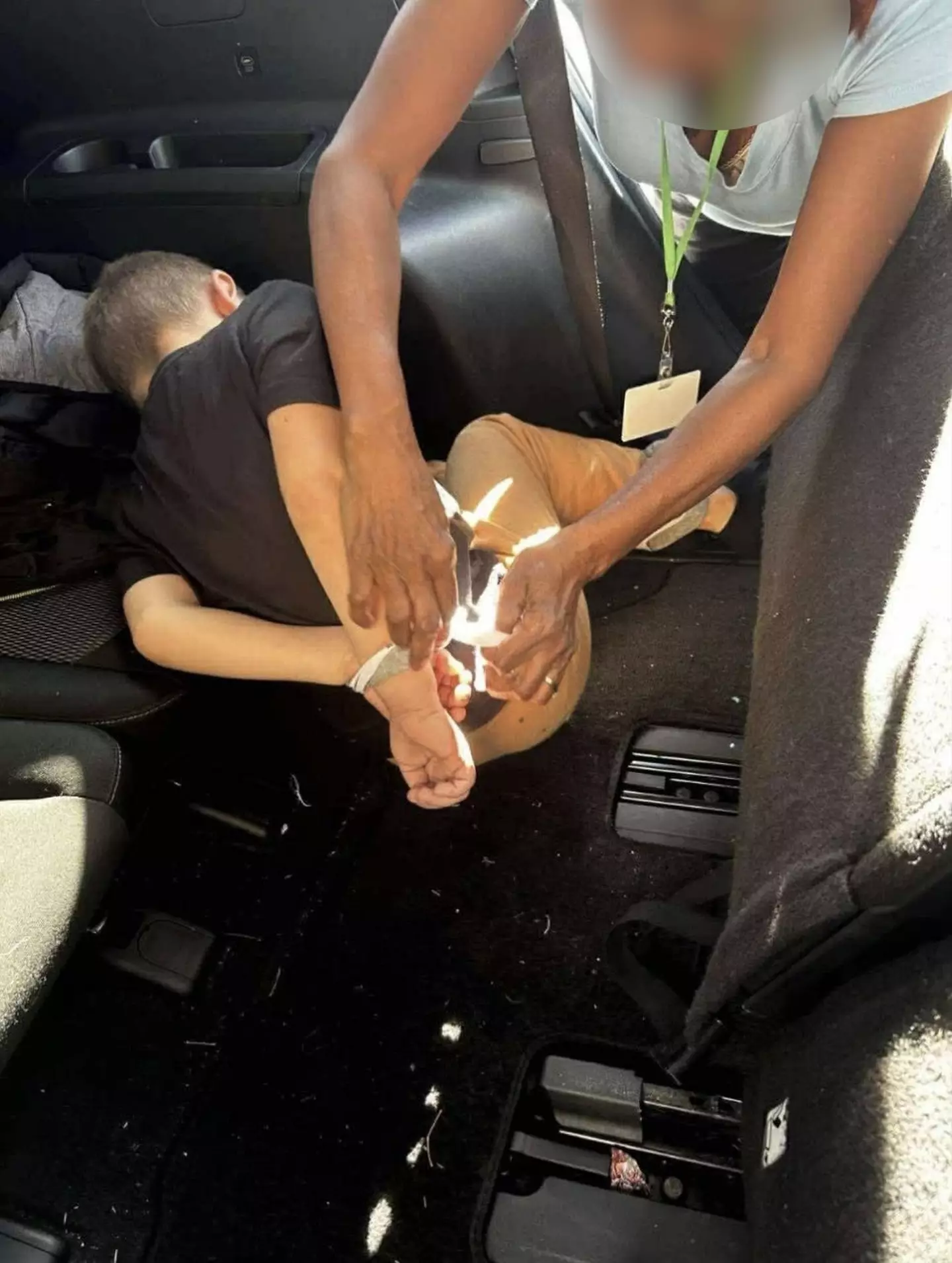 A father has accused the school of tying up Zayden because of a 'temper tantrum' (Kennedy News and Media)