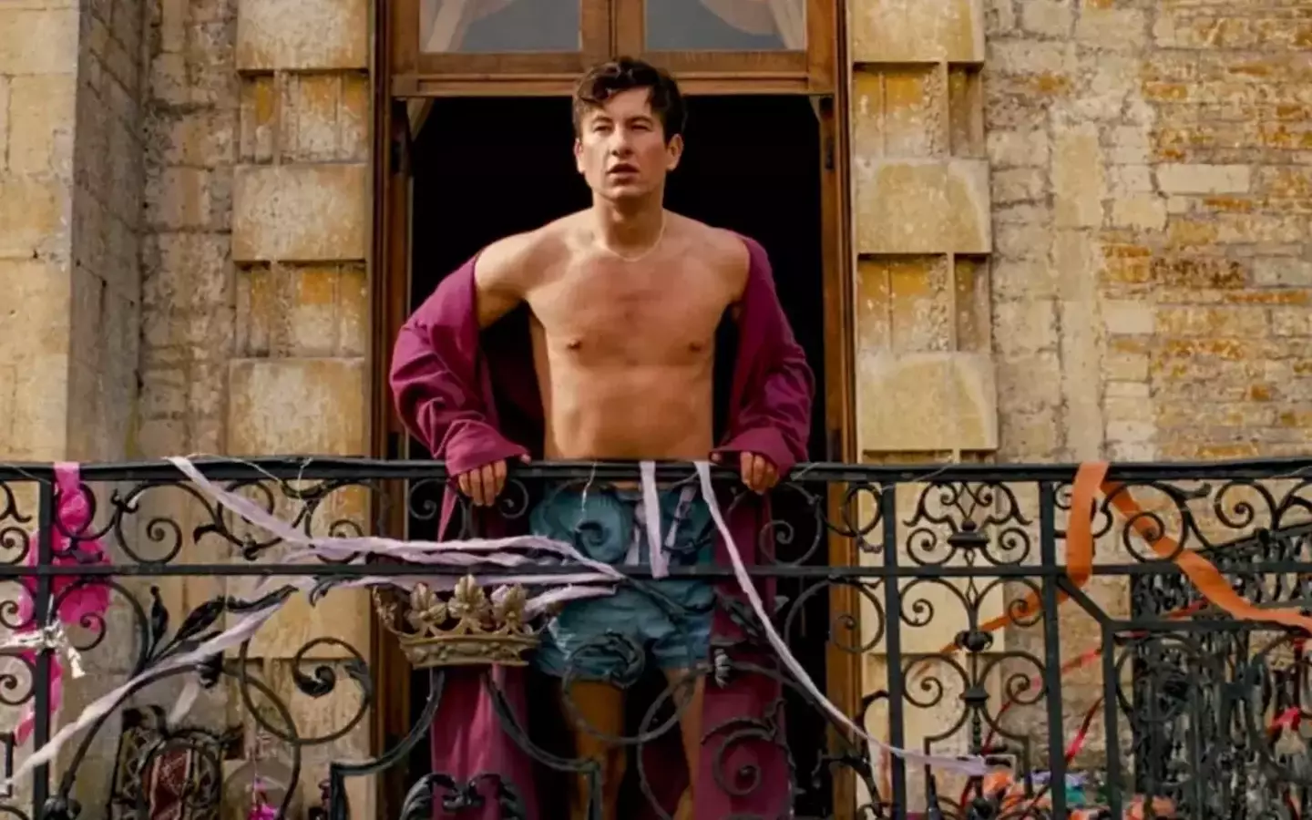 Barry Keoghan strips off in the final scene of Saltburn.