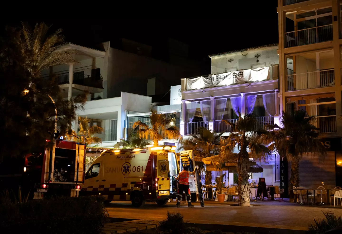 The collapse happened on Thursday night. (JAIME REINA/AFP via Getty Images)
