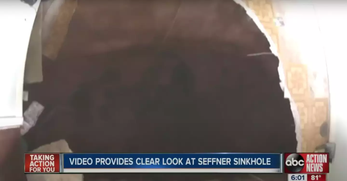 The sinkhole was later filled in and the property demolished. (ABC Action News)
