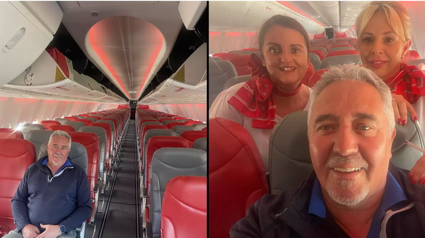 Bloke discovers he's only person on Jet2 flight so treats it like his own private jet