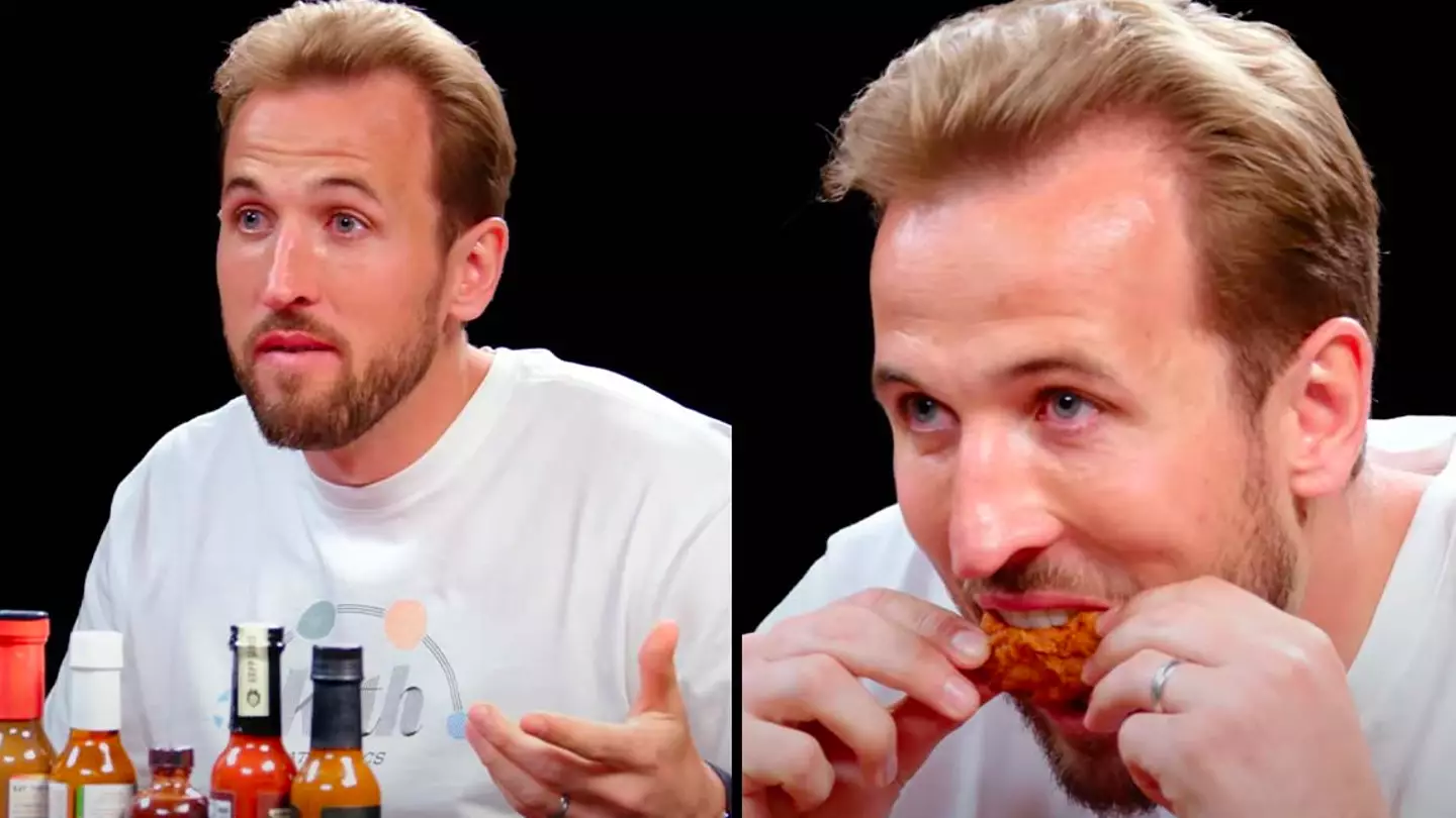 People can't believe their eyes as Harry Kane takes part on Hot Ones and absolutely smashes it