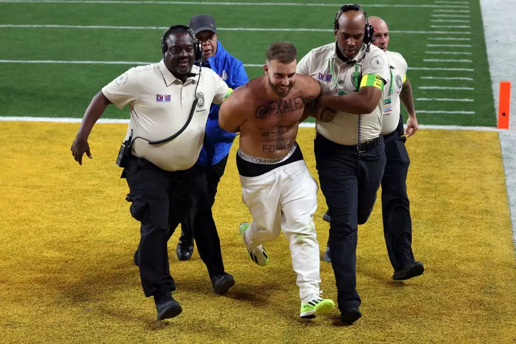 This isn't the first time a pitch invader has streaked at the Super Bowl (Harry How/Getty Images)