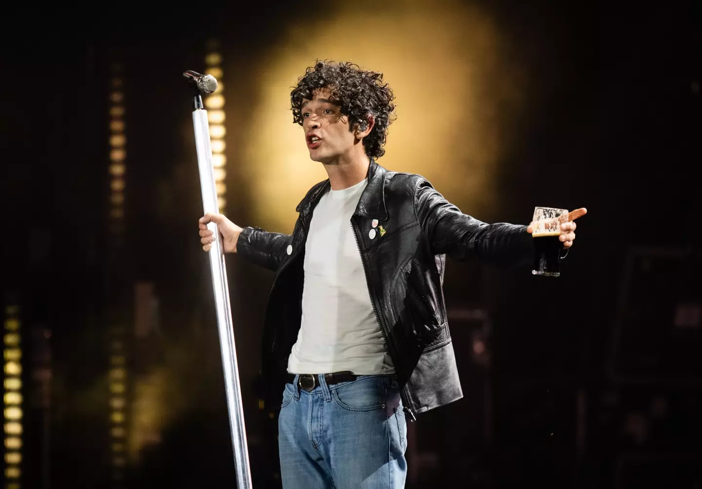 The 1975's frontman has a special connection to the guitar which he whipped out at Glastonbury (Samir Hussein/WireImage)
