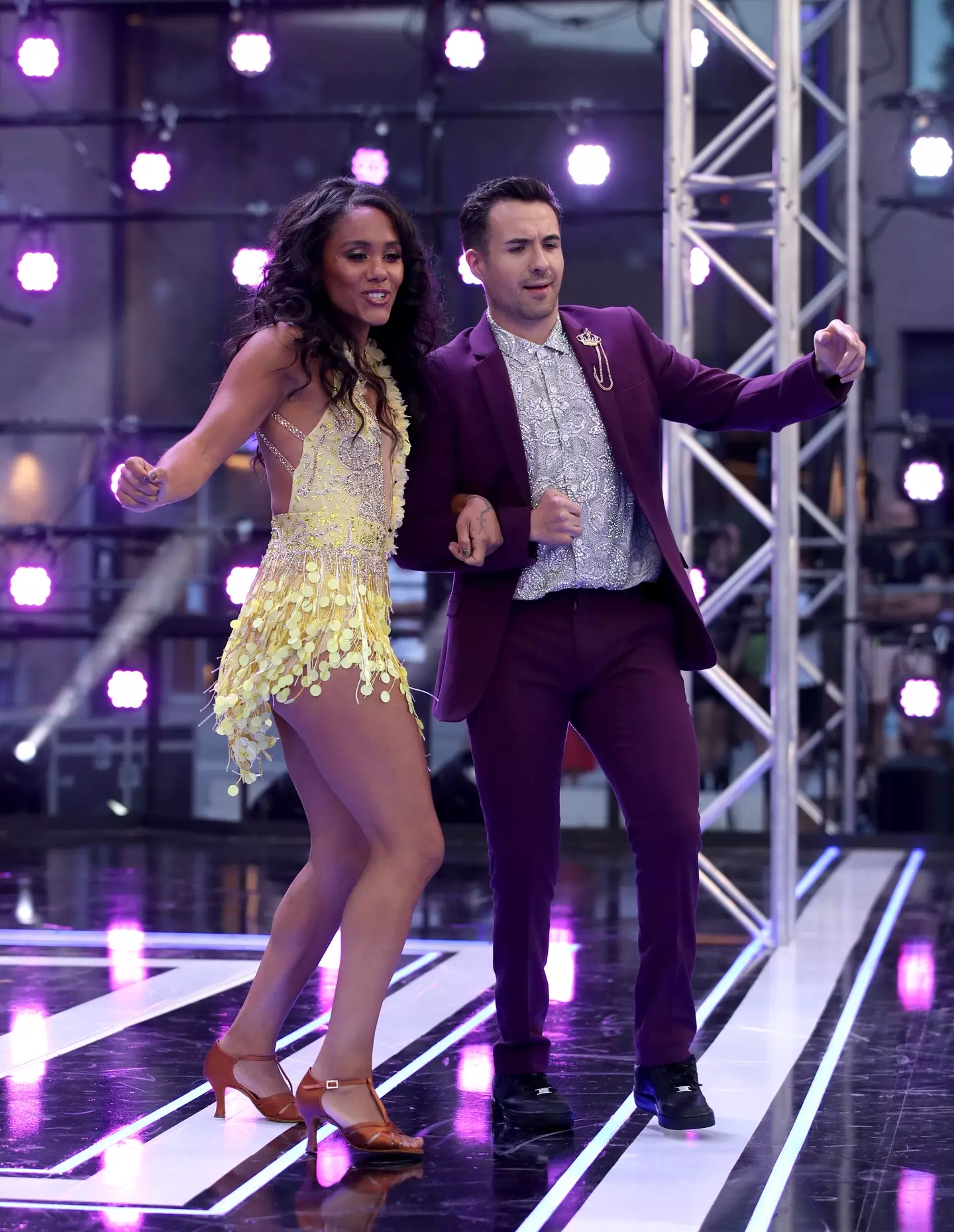 Bayley appeared alongside Alex Scott on the show in 2019. (Mike Marsland via Getty Images)