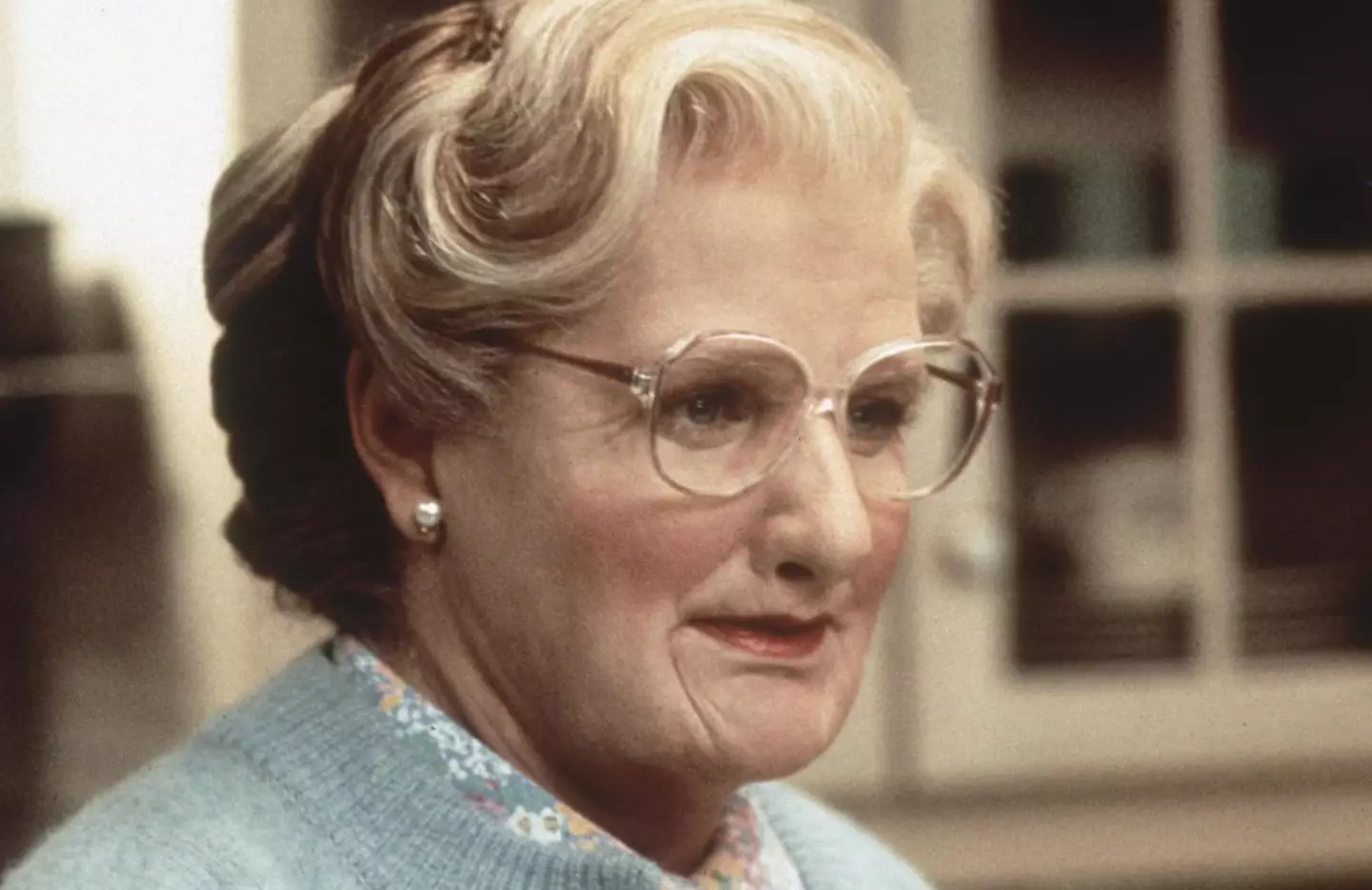 Robin Williams as Mrs Doubtfire.