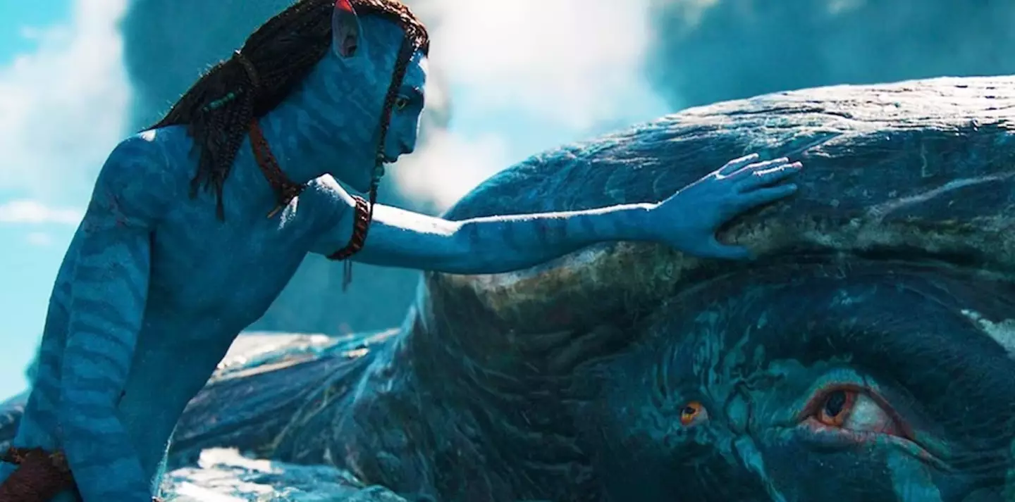 Cameron and the crew created scale whale-like creatures for the film.