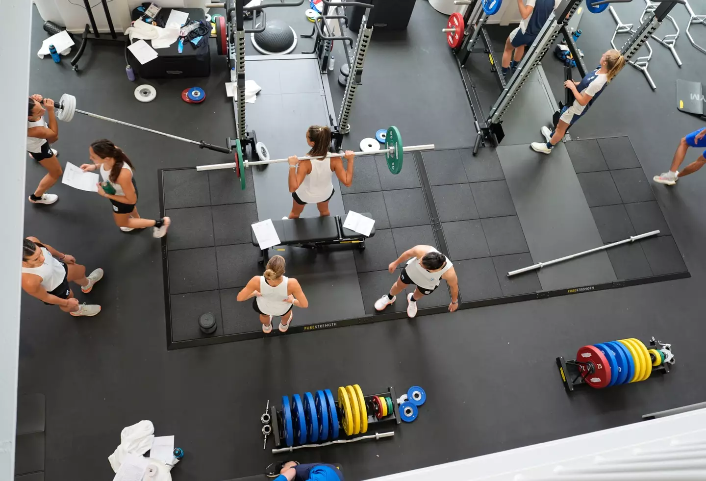 Lots of athletic people at their physical peak all together in the same place, how did you think this was going to go? (David Goldman - Pool/Getty Images)