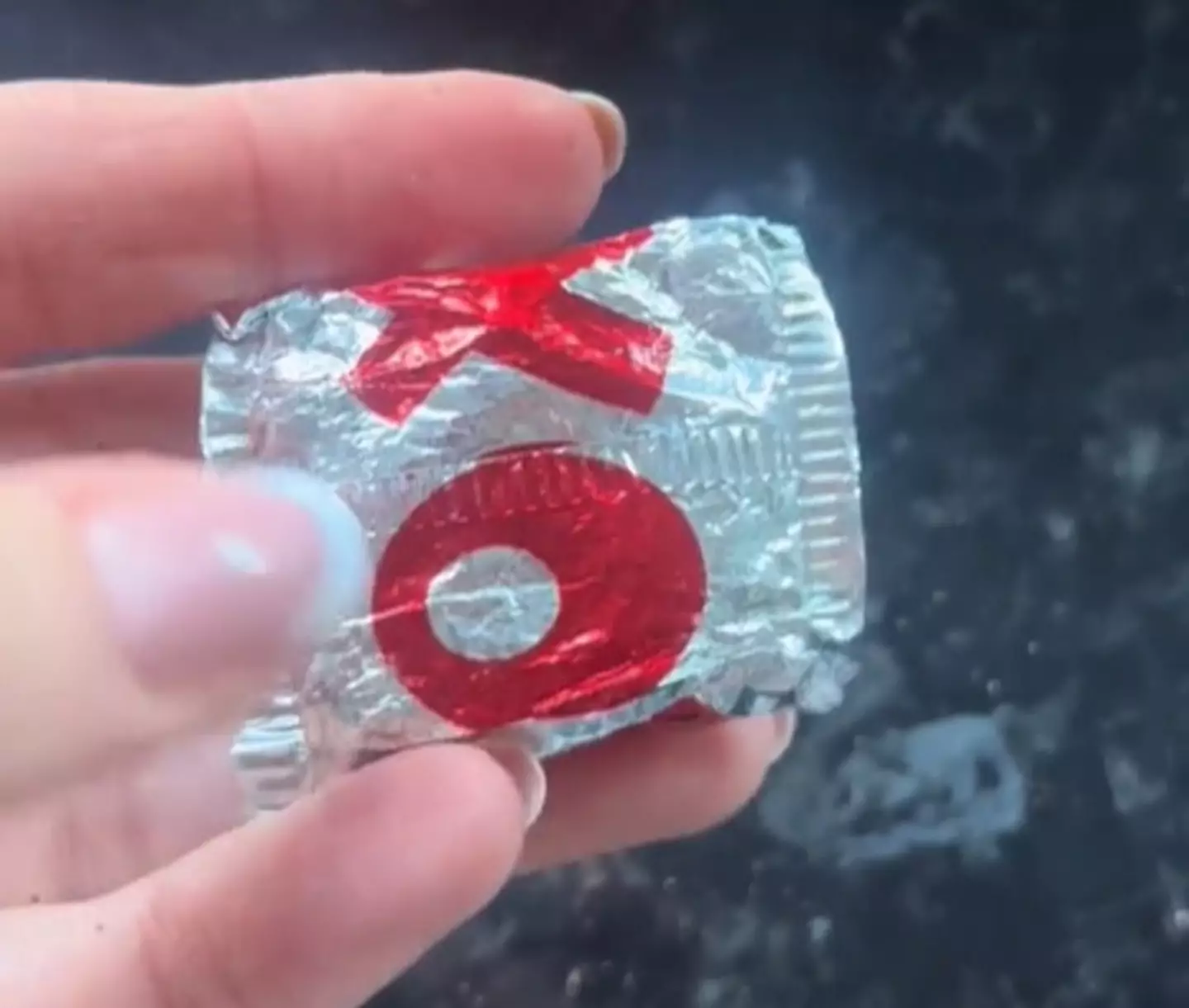 Crush it until it looks like this, then tear off a corner and pour.