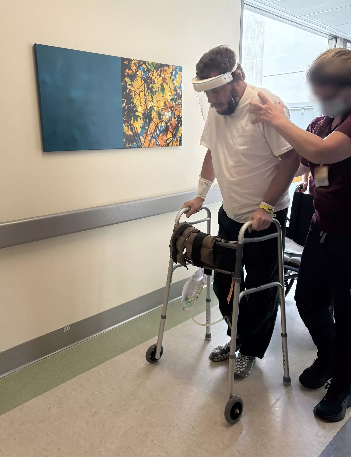 Ian still needs help walking (Kennedy News and Media)