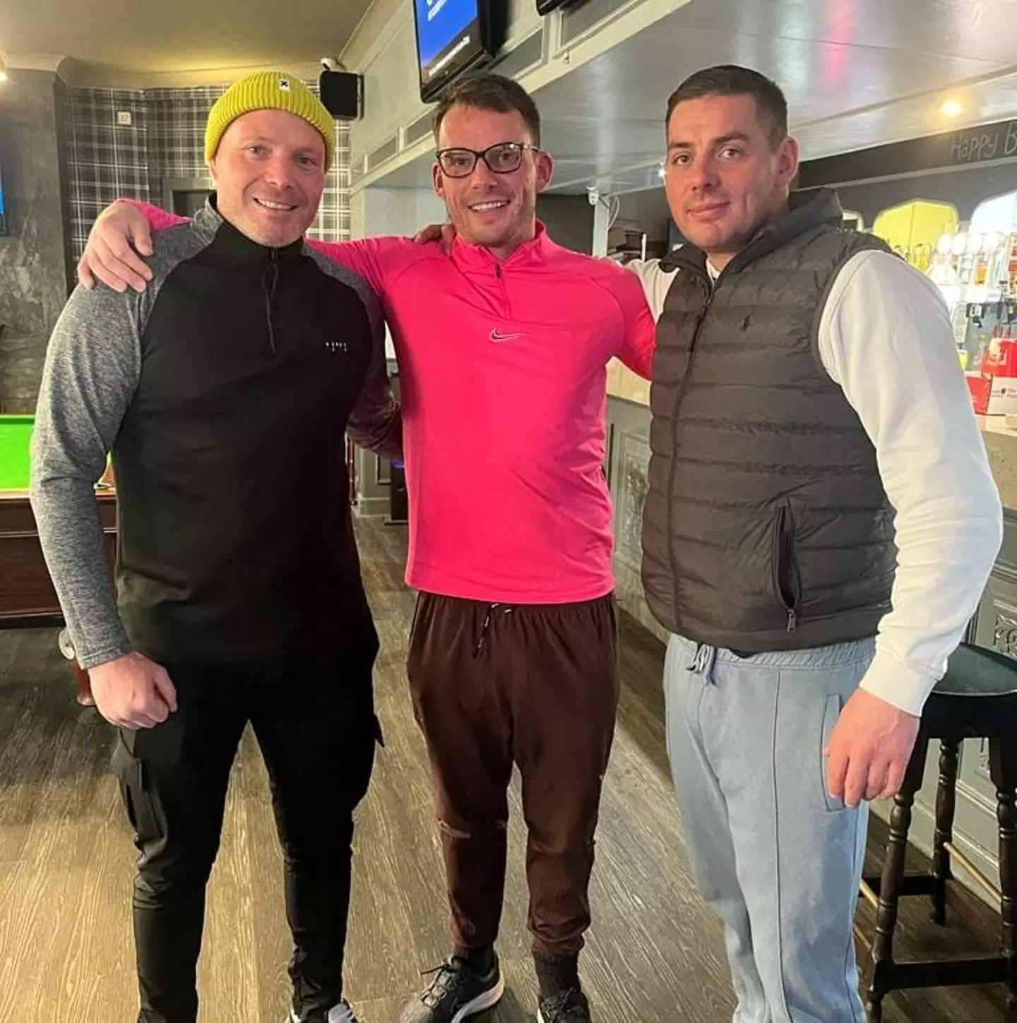 Marc Webley (pictured centre) was shot dead last night.