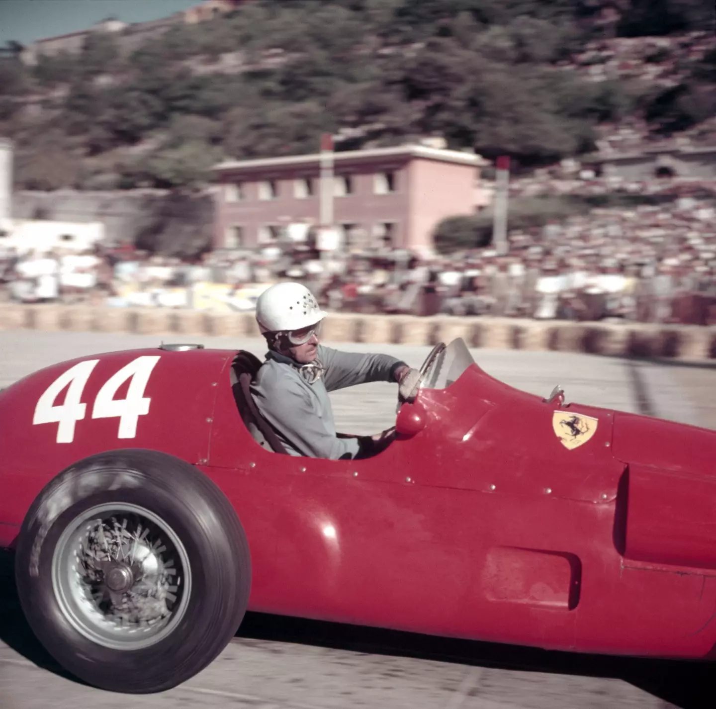 Maurice Trintignant in the famous number #44 Ferrari.