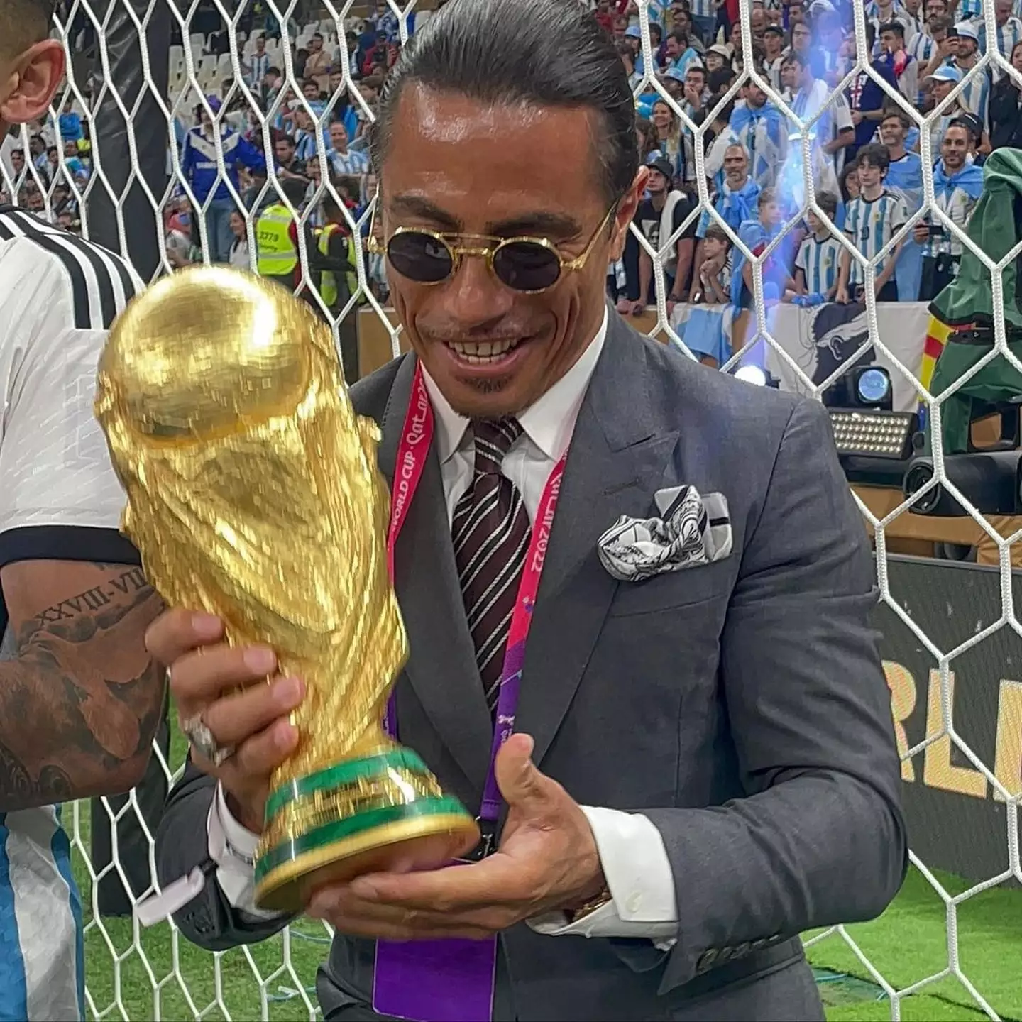Salt Bae was slammed for holding the World Cup trophy.